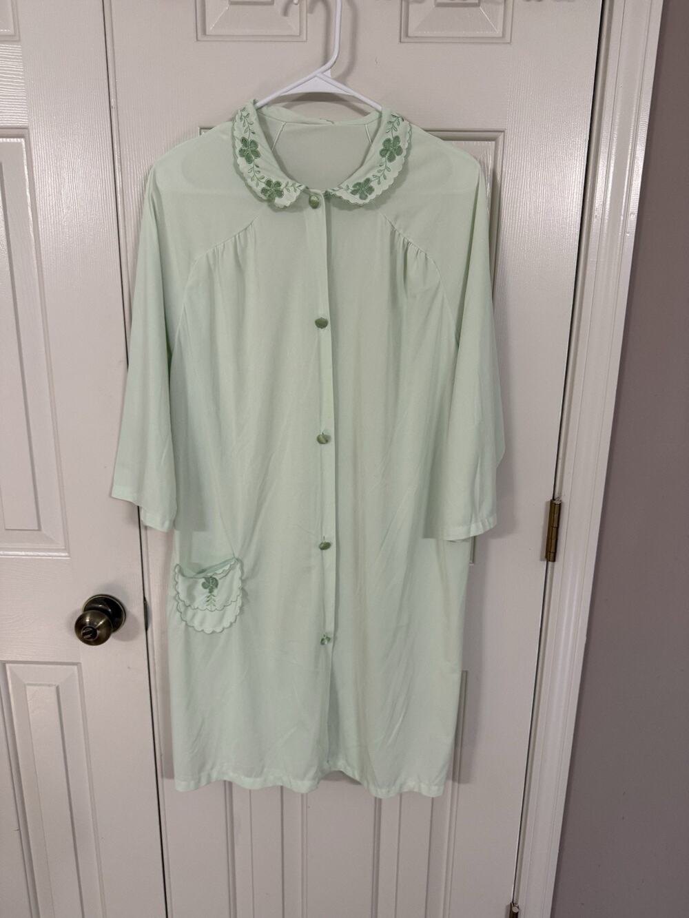 Vintage 1950s Gaymode Penney’s Mint Green Nightgown Robe L